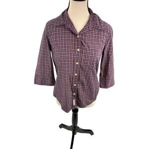 Abercrombie & Fitch Womens Small Shirt Plaid Button Up Vintage Y2K Top